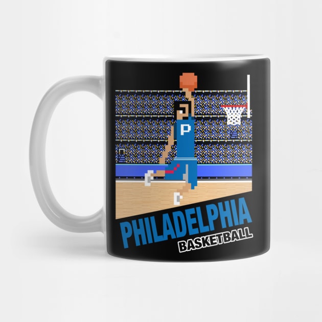 Philadelphia Basketball 8 bit pixel art cartridge design by MulletHappens